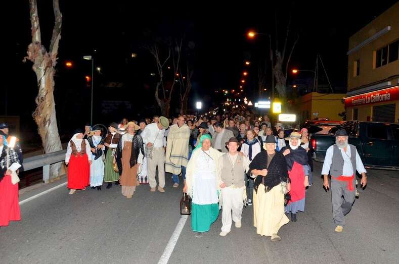 Imagen de archivo de la peregrinación a Jinámar desde San Juan (Foto TA)